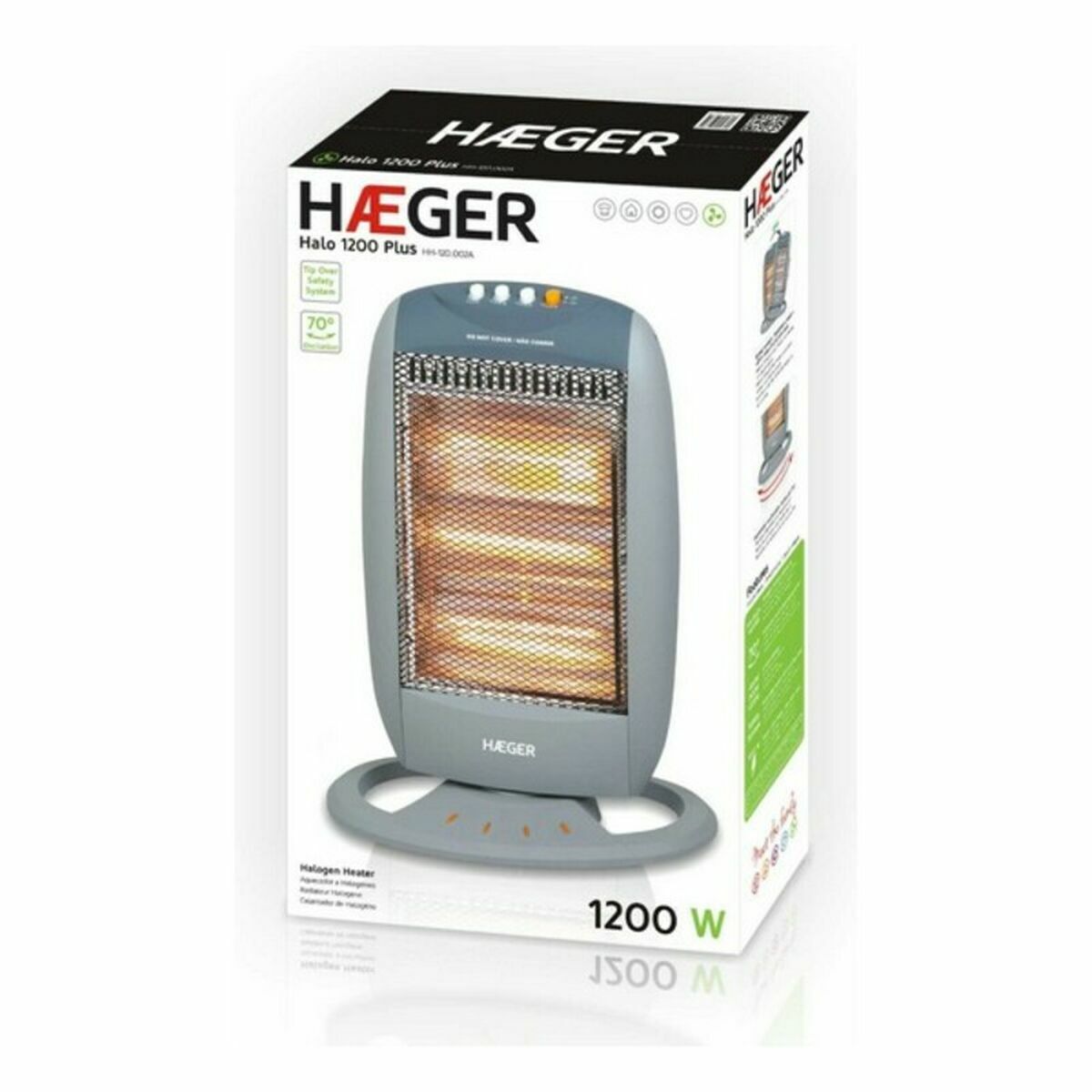 Halogenvärmare Haeger HH-120.002A 1200 W Vit